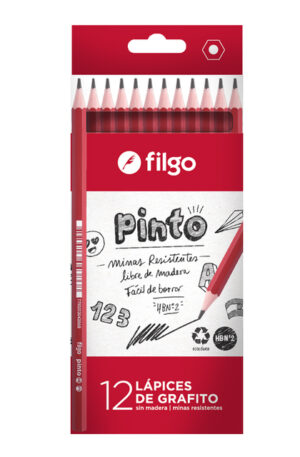 lapiz grafito de negro 12u